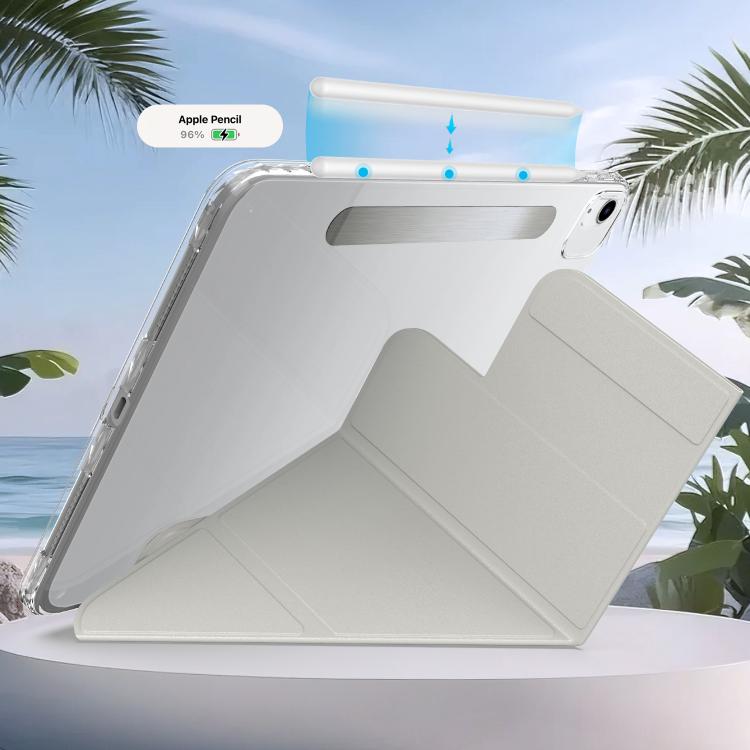 For iPad Air 13 2026 / 2025 / 2024 Detachable Backshell Folding Holder Smart Tablet Leather Case