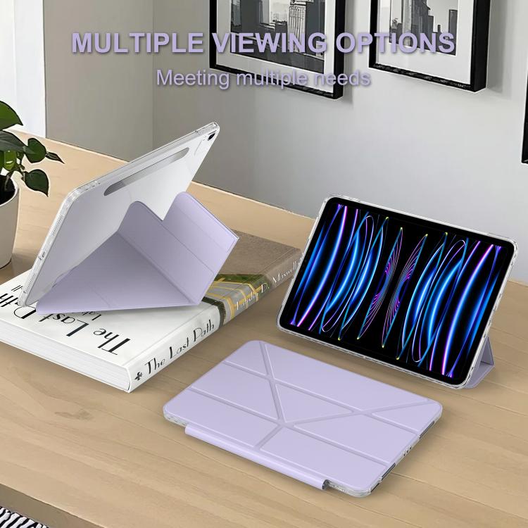 For iPad Air 13 2026 / 2025 / 2024 Detachable Backshell Folding Holder Smart Tablet Leather Case