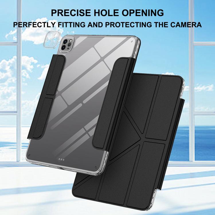 For iPad Pro 11 2022 / 2021 / 2020 Detachable Backshell Folding Holder Smart Tablet Leather Case