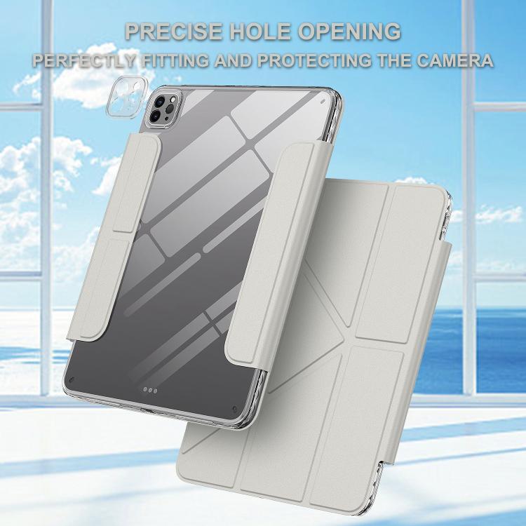 For iPad Pro 11 2022 / 2021 / 2020 Detachable Backshell Folding Holder Smart Tablet Leather Case