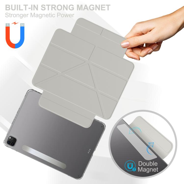 For iPad Pro 11 2022 / 2021 / 2020 Detachable Backshell Folding Holder Smart Tablet Leather Case
