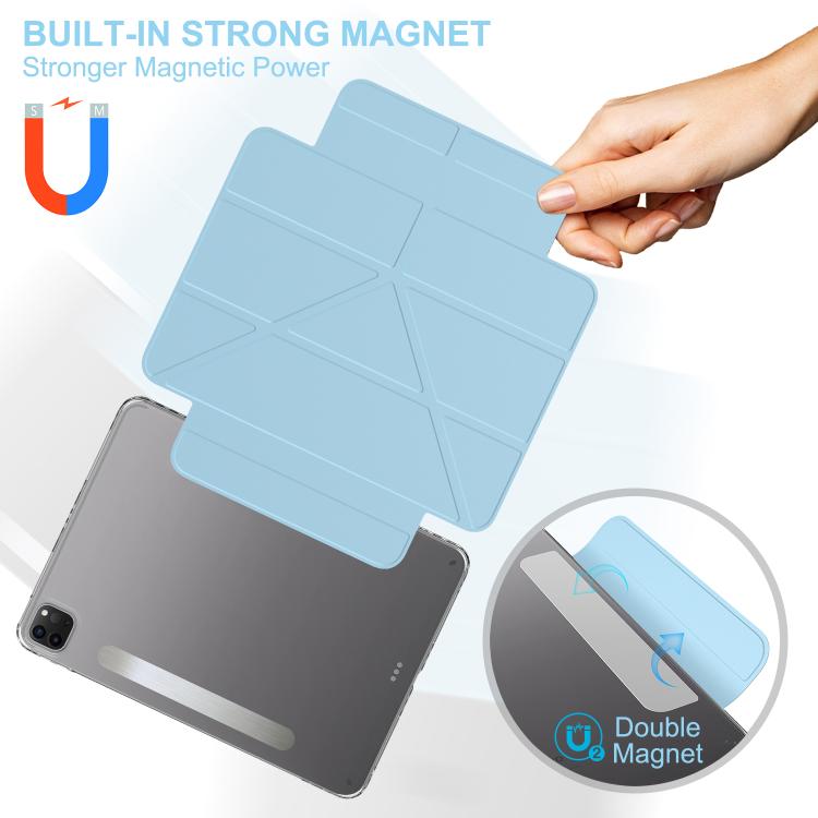 For iPad Pro 11 2022 / 2021 / 2020 Detachable Backshell Folding Holder Smart Tablet Leather Case