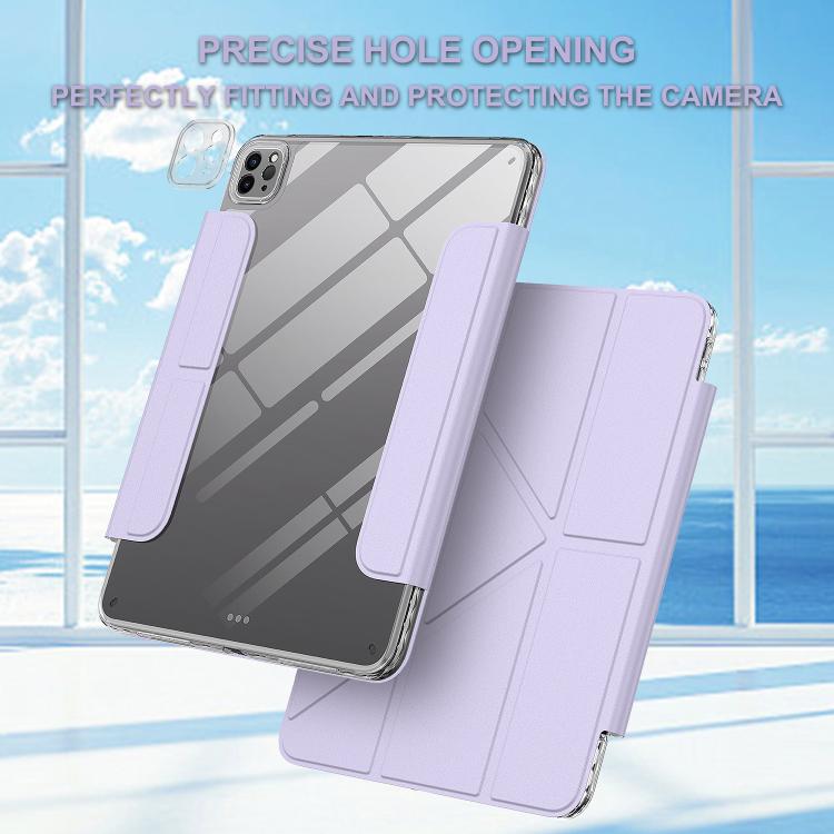 For iPad Pro 11 2022 / 2021 / 2020 Detachable Backshell Folding Holder Smart Tablet Leather Case