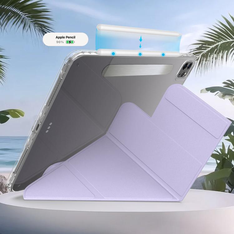 For iPad Pro 11 2022 / 2021 / 2020 Detachable Backshell Folding Holder Smart Tablet Leather Case