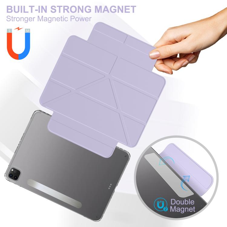 For iPad Pro 11 2022 / 2021 / 2020 Detachable Backshell Folding Holder Smart Tablet Leather Case