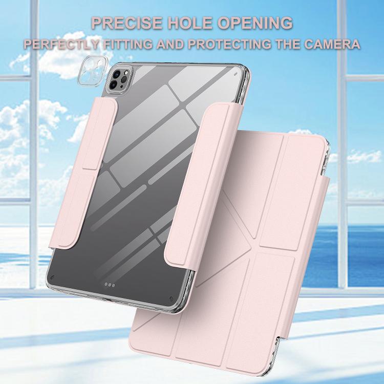 For iPad Pro 12.9 2022 / 2021 / 2020 Detachable Backshell Folding Holder Smart Tablet Leather Case