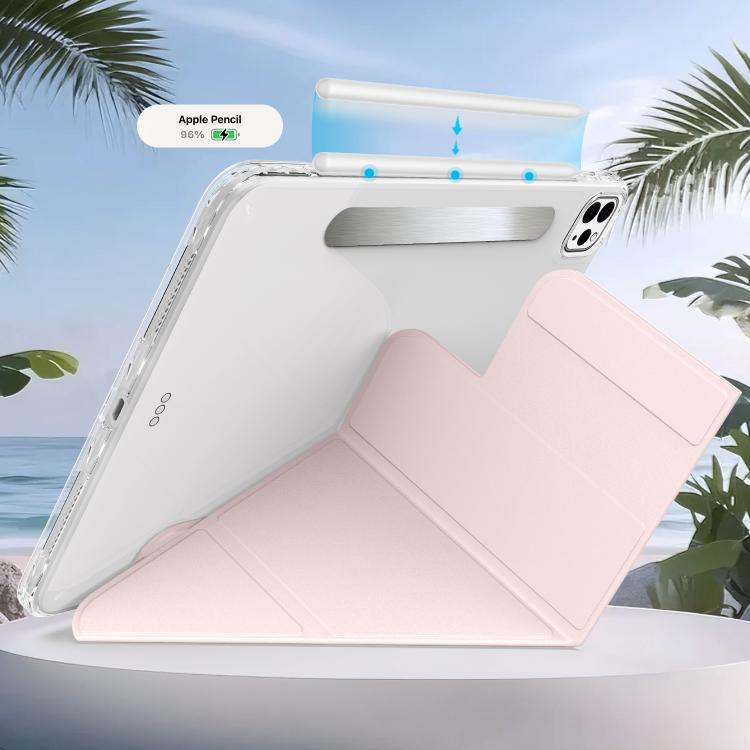For iPad Pro 13 2025 / 2024 Detachable Backshell Folding Holder Smart Tablet Leather Case
