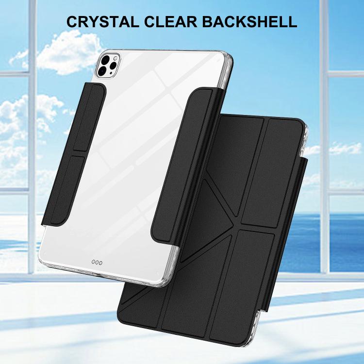 For iPad Pro 13 2025 / 2024 Detachable Backshell Folding Holder Smart Tablet Leather Case