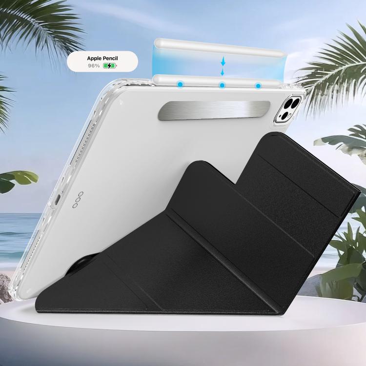 For iPad Pro 13 2025 / 2024 Detachable Backshell Folding Holder Smart Tablet Leather Case