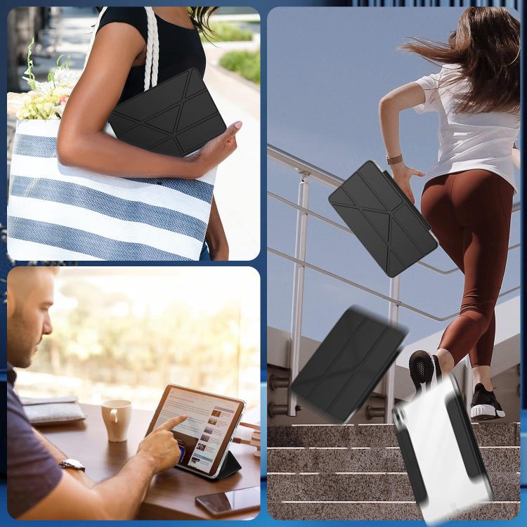 For iPad Pro 13 2025 / 2024 Detachable Backshell Folding Holder Smart Tablet Leather Case
