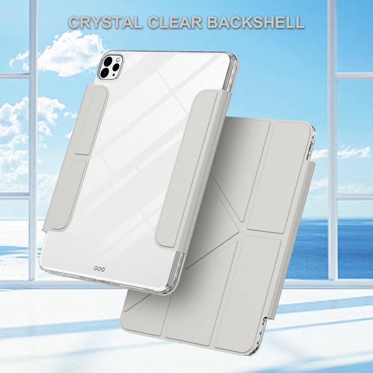 For iPad Pro 13 2025 / 2024 Detachable Backshell Folding Holder Smart Tablet Leather Case