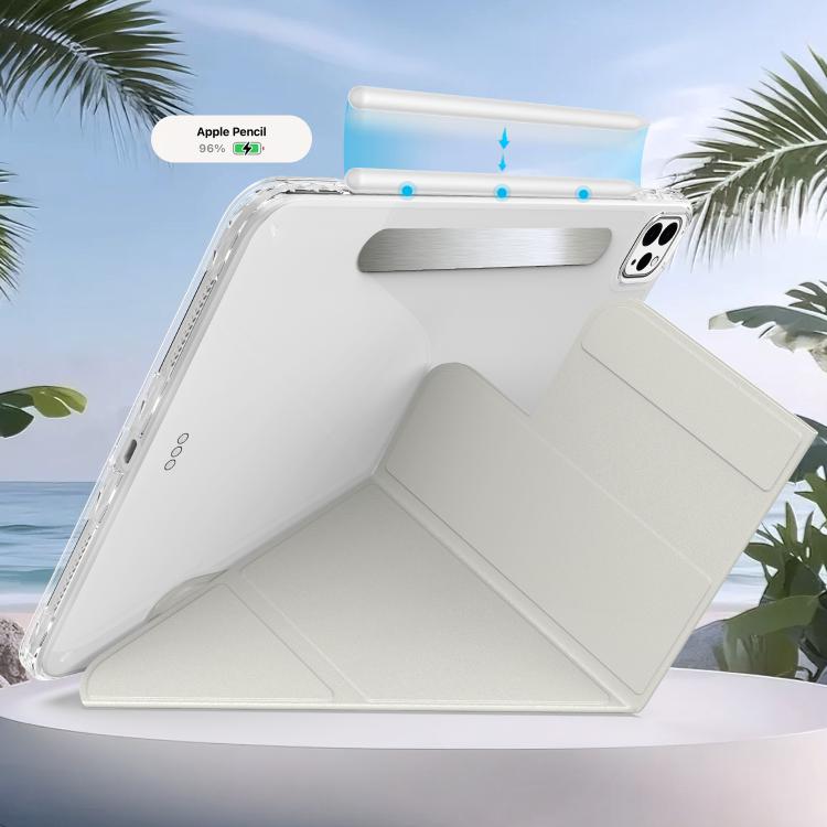 For iPad Pro 13 2025 / 2024 Detachable Backshell Folding Holder Smart Tablet Leather Case