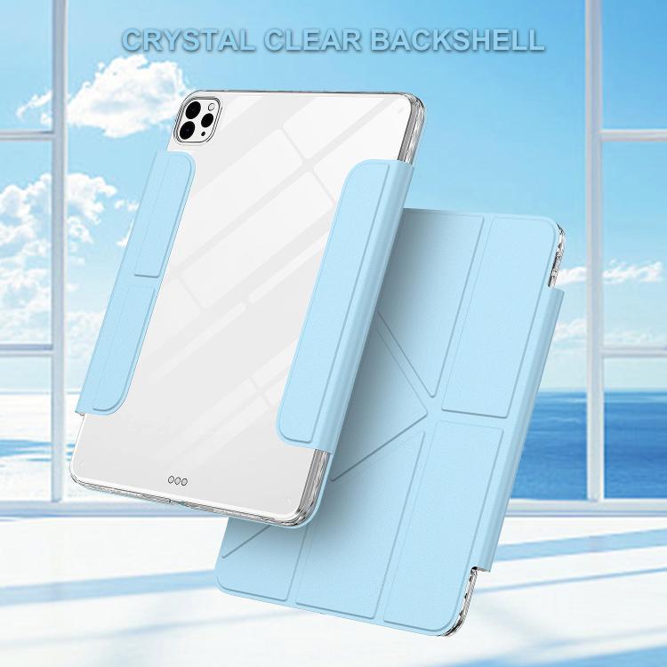 For iPad Pro 13 2025 / 2024 Detachable Backshell Folding Holder Smart Tablet Leather Case
