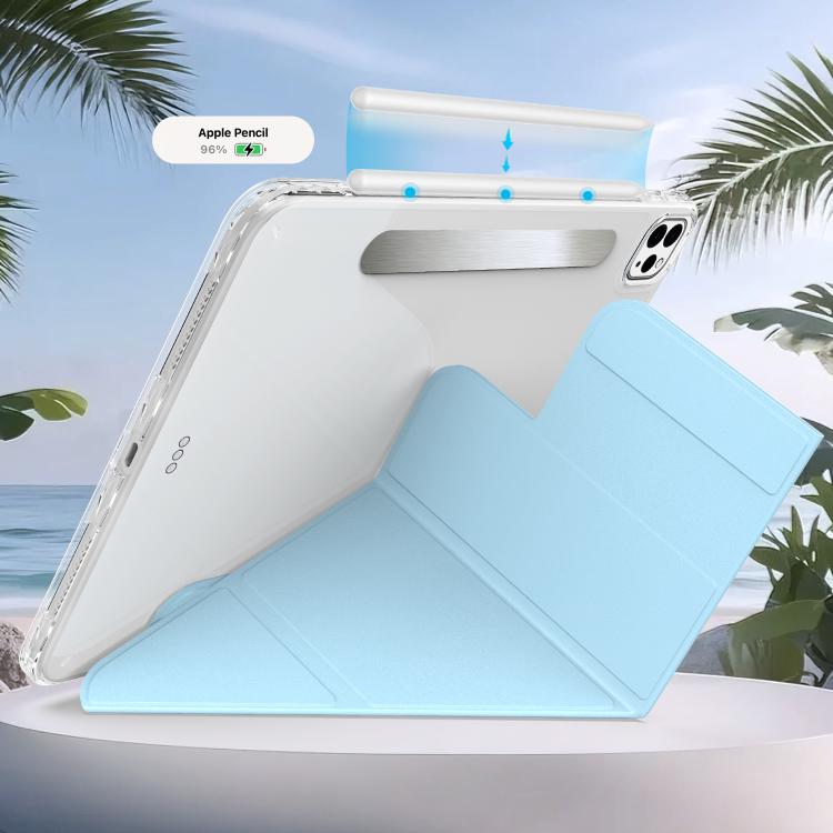 For iPad Pro 13 2025 / 2024 Detachable Backshell Folding Holder Smart Tablet Leather Case
