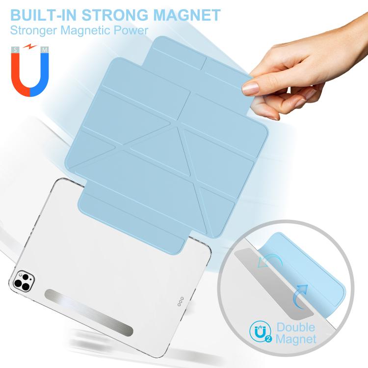For iPad Pro 13 2025 / 2024 Detachable Backshell Folding Holder Smart Tablet Leather Case