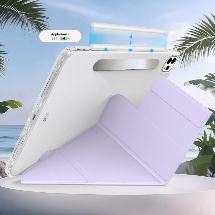 For iPad Pro 13 2025 / 2024 Detachable Backshell Folding Holder Smart Tablet Leather Case