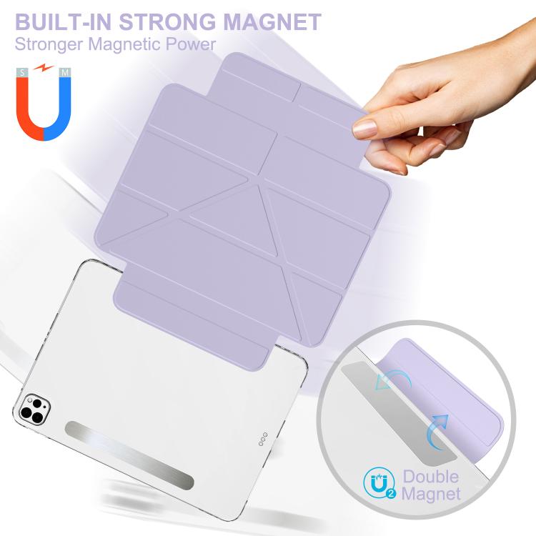 For iPad Pro 13 2025 / 2024 Detachable Backshell Folding Holder Smart Tablet Leather Case