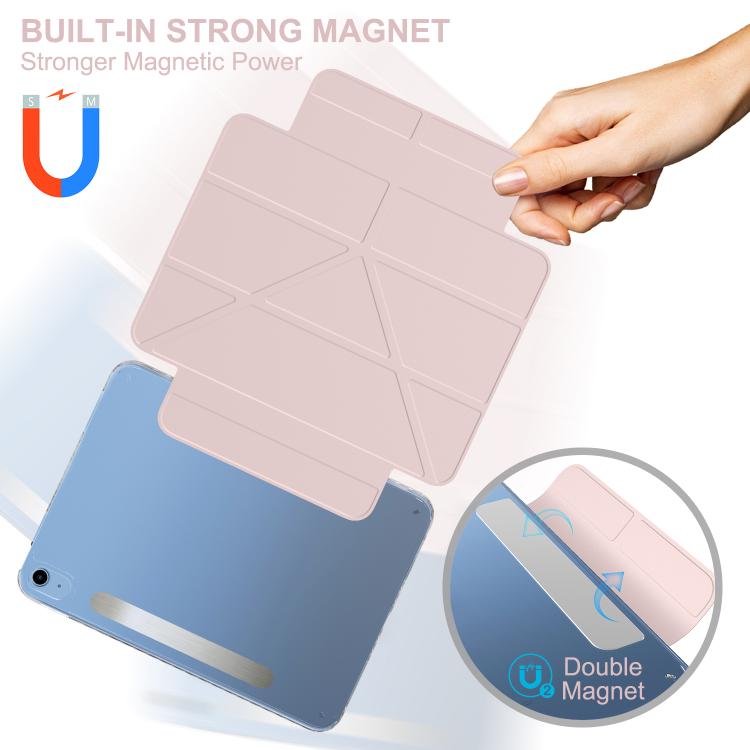 For iPad 2025 / 2022 Detachable Backshell Folding Holder Smart Tablet Leather Case