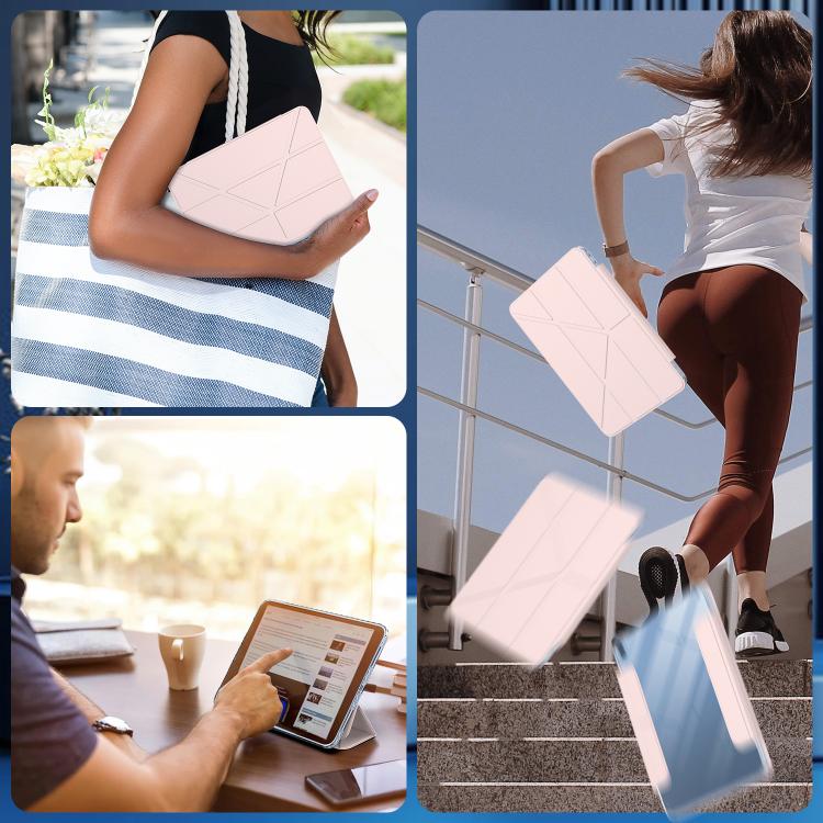 For iPad 2025 / 2022 Detachable Backshell Folding Holder Smart Tablet Leather Case
