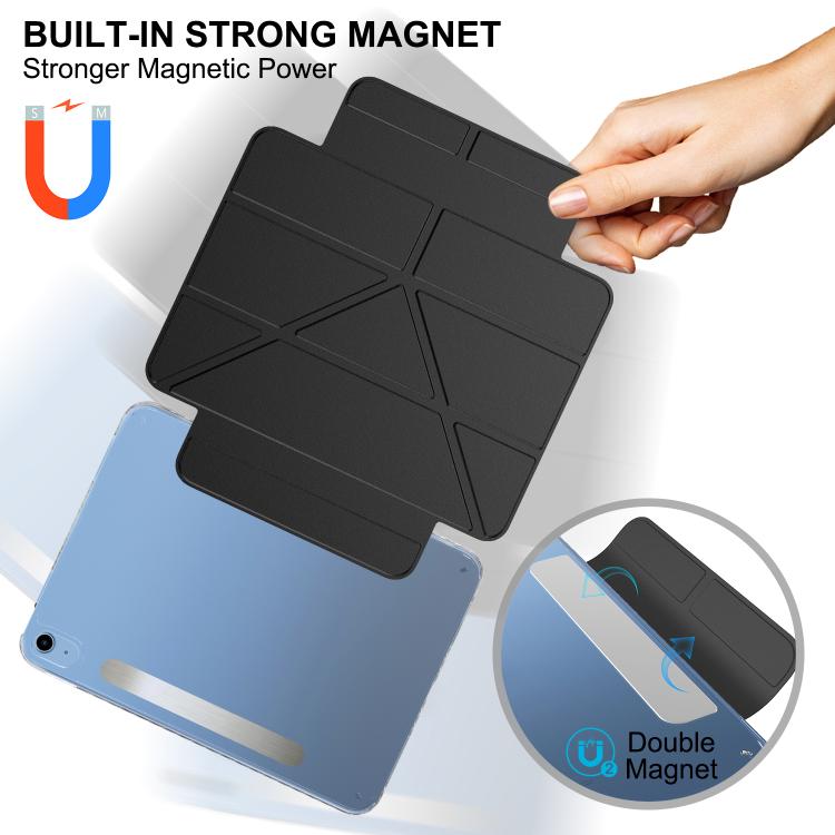 For iPad 2025 / 2022 Detachable Backshell Folding Holder Smart Tablet Leather Case