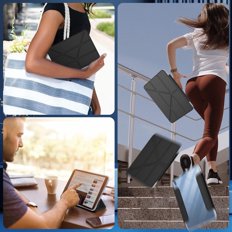 For iPad 2025 / 2022 Detachable Backshell Folding Holder Smart Tablet Leather Case