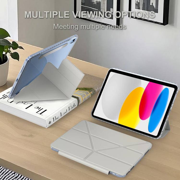 For iPad 2025 / 2022 Detachable Backshell Folding Holder Smart Tablet Leather Case