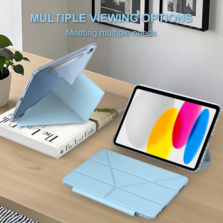 For iPad 2025 / 2022 Detachable Backshell Folding Holder Smart Tablet Leather Case