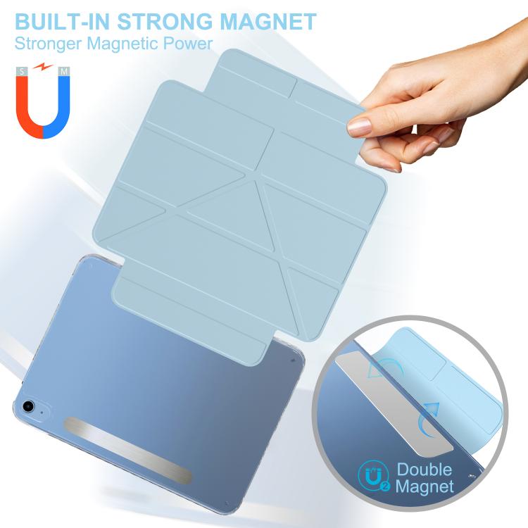 For iPad 2025 / 2022 Detachable Backshell Folding Holder Smart Tablet Leather Case
