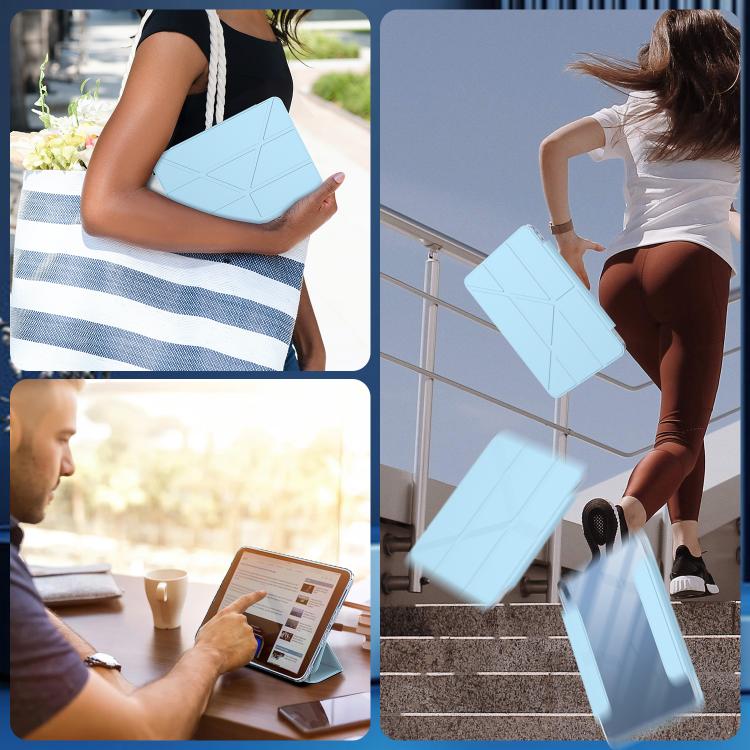 For iPad 2025 / 2022 Detachable Backshell Folding Holder Smart Tablet Leather Case