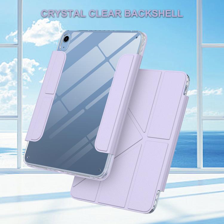 For iPad 2025 / 2022 Detachable Backshell Folding Holder Smart Tablet Leather Case