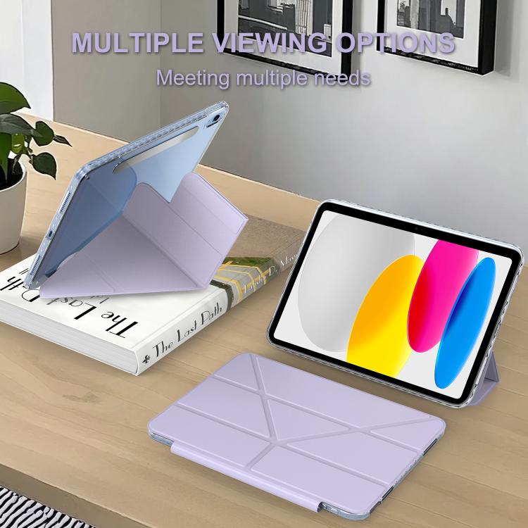 For iPad 2025 / 2022 Detachable Backshell Folding Holder Smart Tablet Leather Case