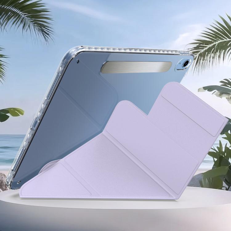 For iPad 2025 / 2022 Detachable Backshell Folding Holder Smart Tablet Leather Case