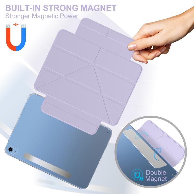 For iPad 2025 / 2022 Detachable Backshell Folding Holder Smart Tablet Leather Case