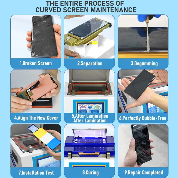 YYD YD-636 UV Curing Laminating Defoaming All-in-One, Plug:EU Plug