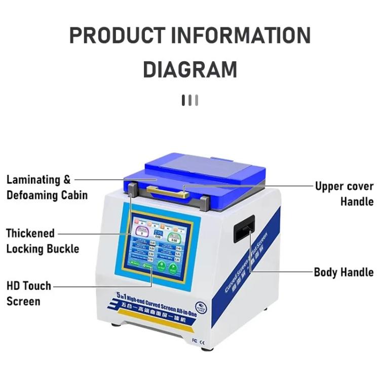 YYD YD-636 UV Curing Laminating Defoaming All-in-One, Plug:EU Plug
