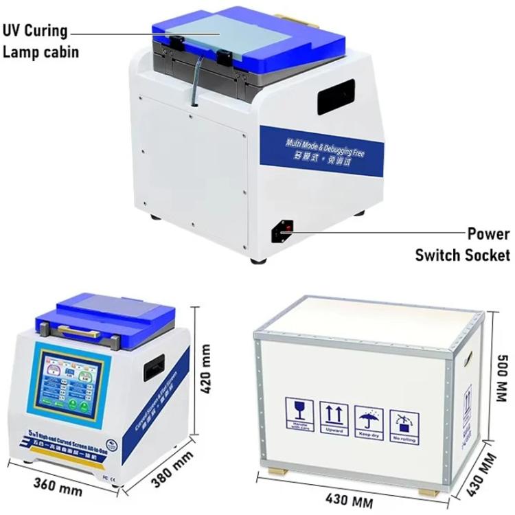 YYD YD-636 UV Curing Laminating Defoaming All-in-One, Plug:UK Plug