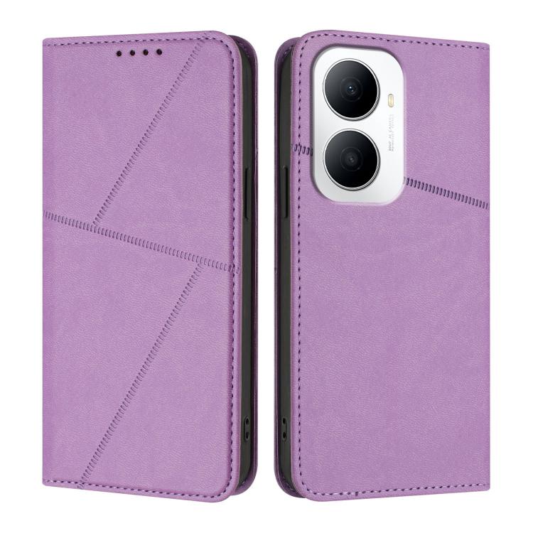 For Huawei Enjoy 80 Plus Strong Magnetic Frosted Flip Leather Phone Case