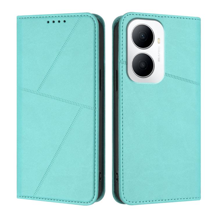 For Huawei Enjoy 80 Plus Strong Magnetic Frosted Flip Leather Phone Case