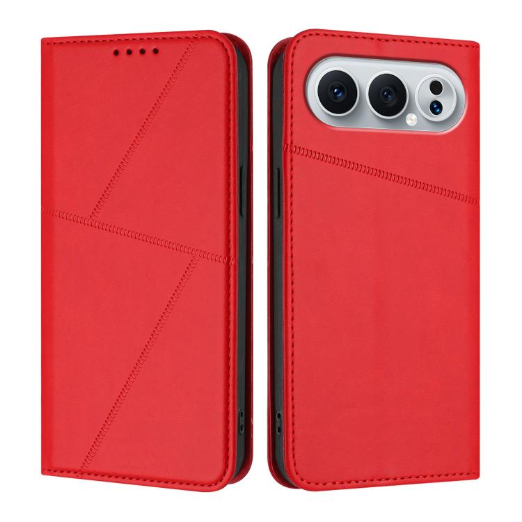 For Honor 500 / 500 Pro Global 155.8mm Strong Magnetic Frosted Flip Leather Phone Case