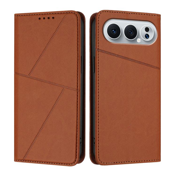 For Honor 500 / 500 Pro Global 155.8mm Strong Magnetic Frosted Flip Leather Phone Case