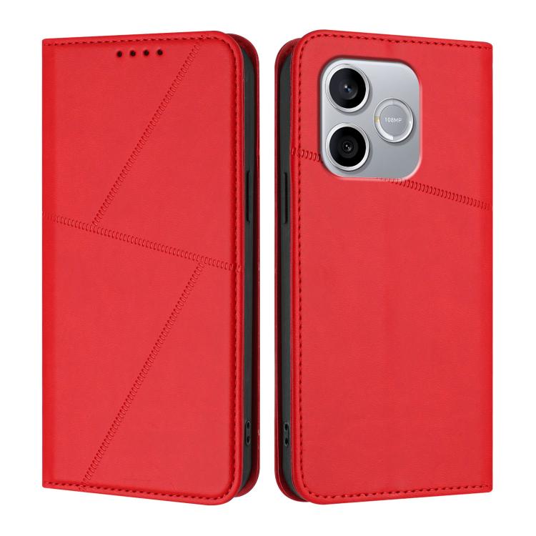 For Honor 600 Lite Global Strong Magnetic Frosted Flip Leather Phone Case