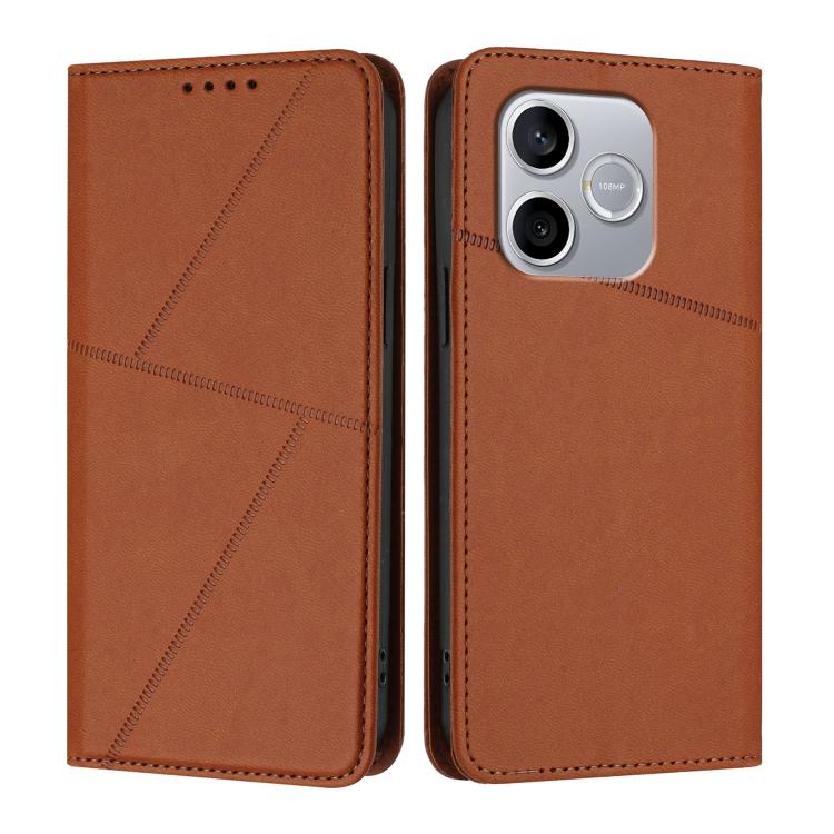 For Honor 600 Lite Global Strong Magnetic Frosted Flip Leather Phone Case