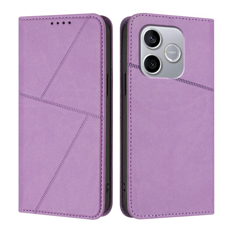 For Honor 600 Lite Global Strong Magnetic Frosted Flip Leather Phone Case