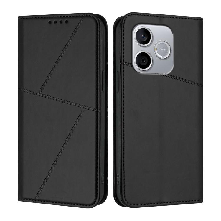 For Honor 600 Lite Global Strong Magnetic Frosted Flip Leather Phone Case