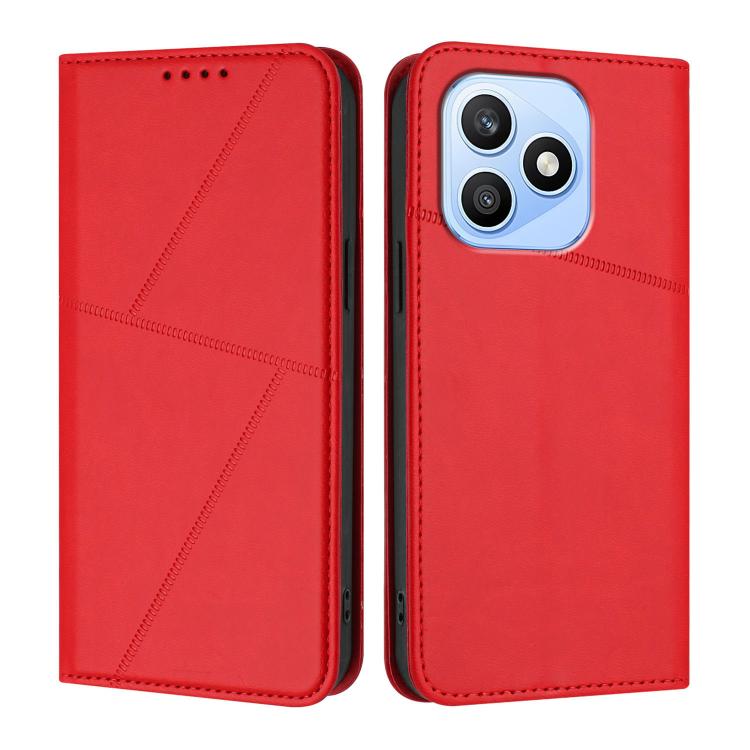 For Honor X8d 4G Strong Magnetic Frosted Flip Leather Phone Case