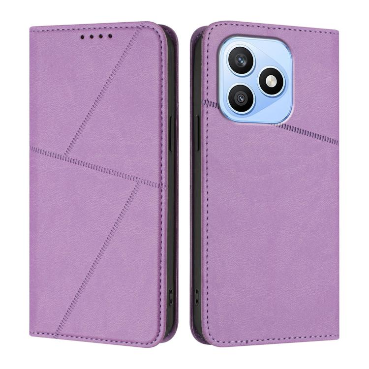 For Honor X8d 4G Strong Magnetic Frosted Flip Leather Phone Case