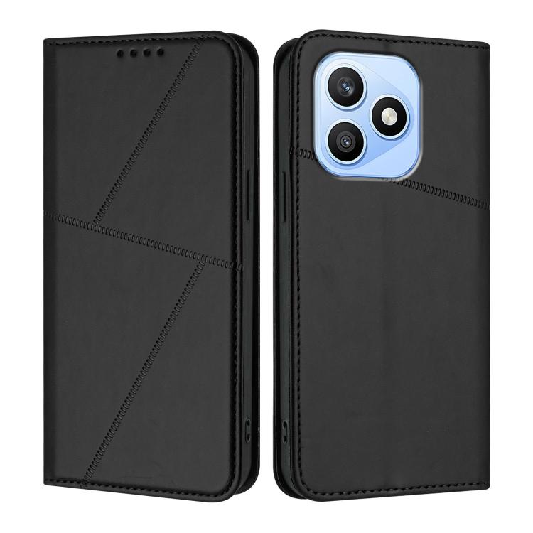 For Honor X8d 4G Strong Magnetic Frosted Flip Leather Phone Case