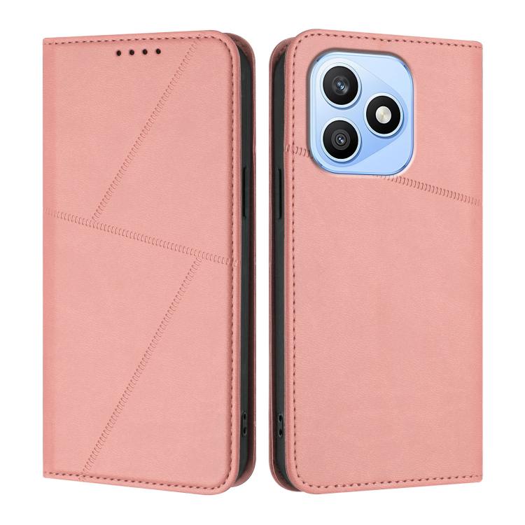 For Honor X8d 4G Strong Magnetic Frosted Flip Leather Phone Case