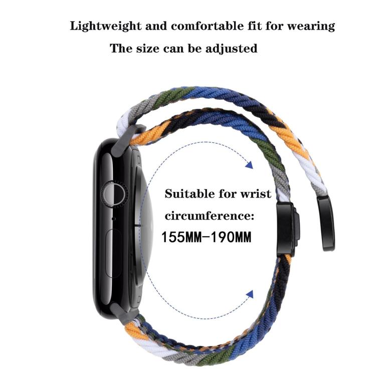 For Apple Watch 46mm / 49mm / 45mm / 44mm xDfind Magnetic Buckle Loop Woven Watch Band