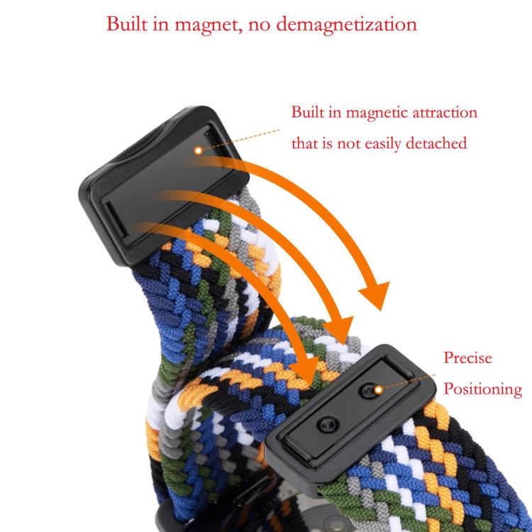 For Apple Watch 46mm / 49mm / 45mm / 44mm xDfind Magnetic Buckle Loop Woven Watch Band